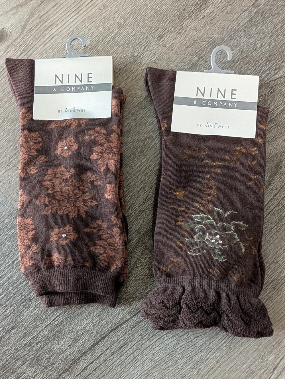 nwt CHOCOLATE BROWN DRESS SOCKS j. jill nine west